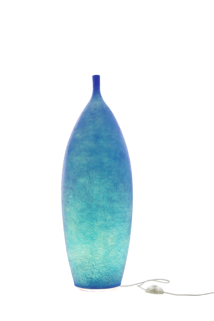 Lampada Da Pavimento Tank 2 In-Es Artdesign Collezione Luna Colore Blu Dimensione 92 Cm Diam. 29 Cm